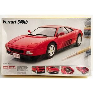 Testors Ferrari 348tb Model Kit Unisex 1/24 Scale Red Plastic Unassembled Sealed